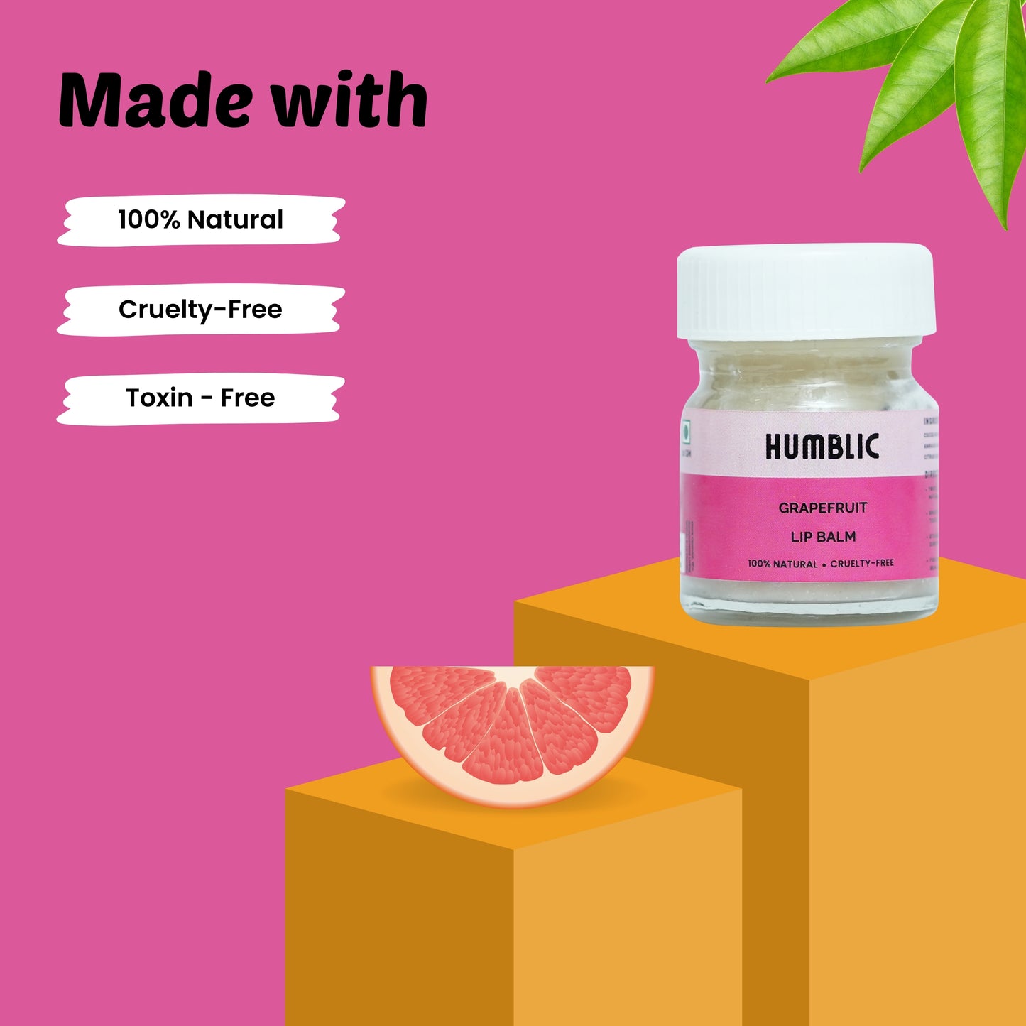 Grapefruit Lip Balm | Fresh Hydration with Kokum Butter